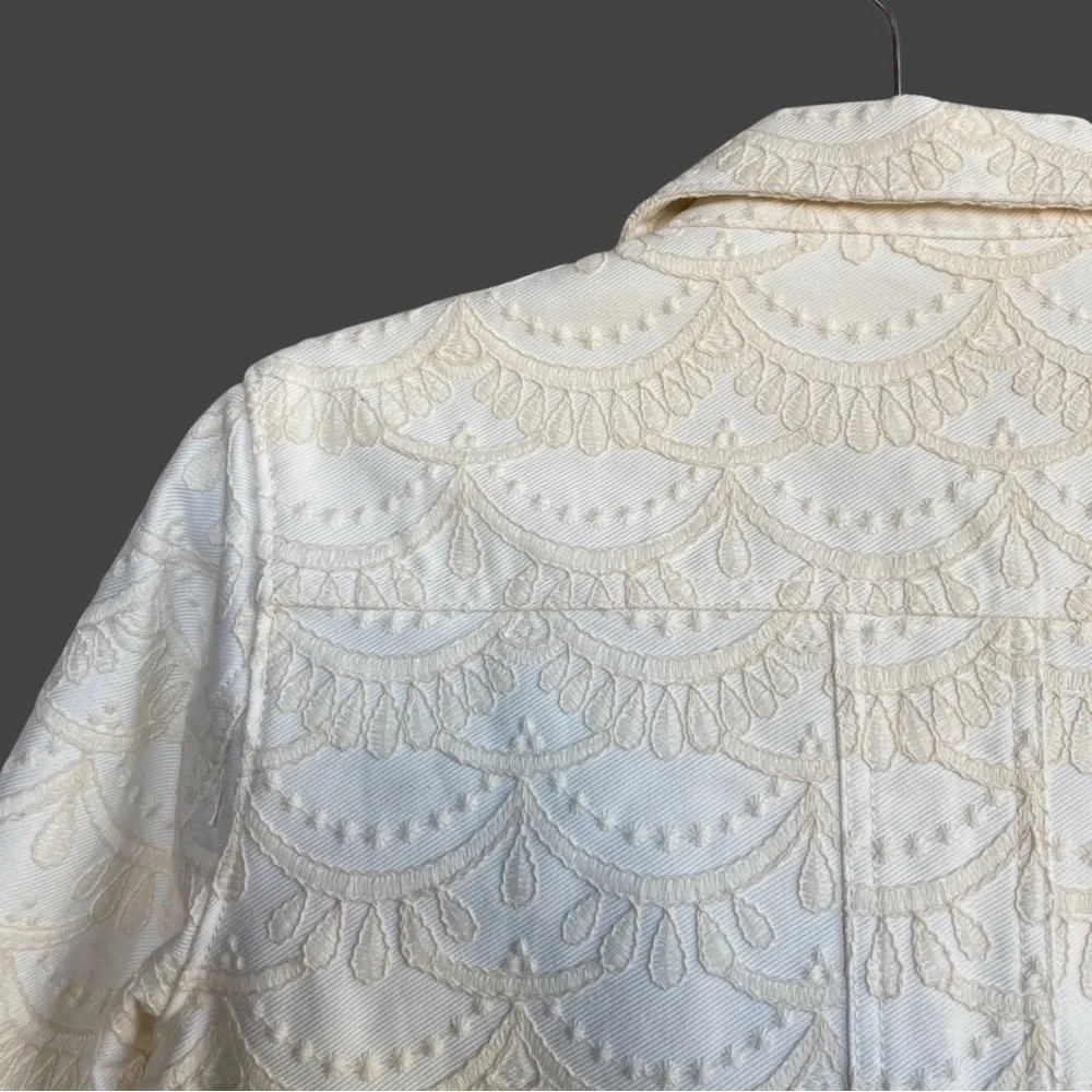 Sezane Cream Textured Jacket - Picture 12 of 16